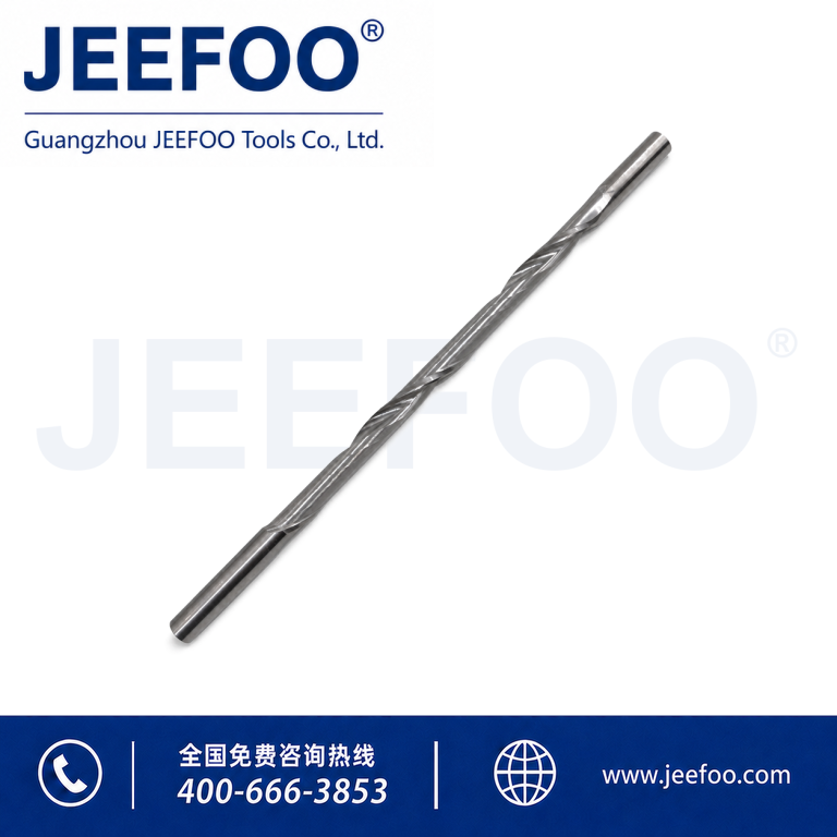 Double Head Single Flute Carbide End Mill, High Precision CNC Router Bit for Solid Wood Cutting product image