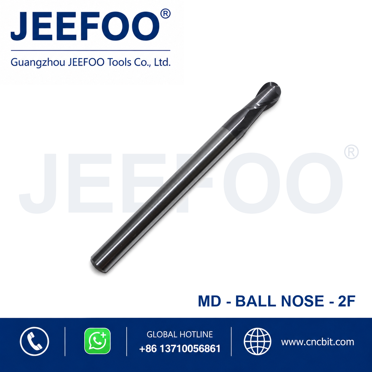 General Long Shank Carbide Ball Nose End Mill for metal machining