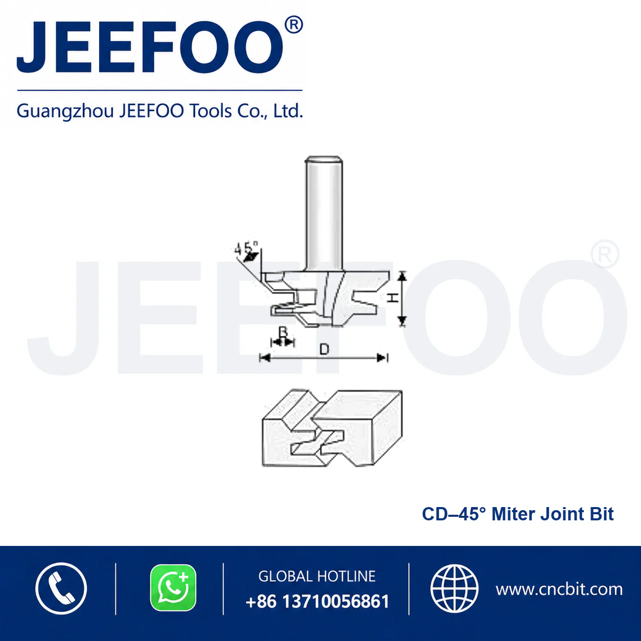 CD Non-Bearing Guided Trimming Cutter schematic product image