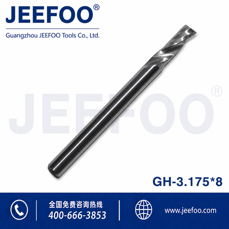3.175x8 one flute bits cutting cnc router bits,cnc cutter /cnc tools,for Acrylic,PVC,end mill product image