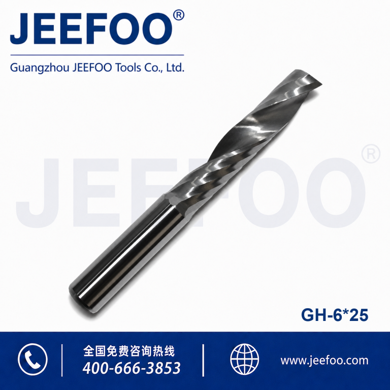 6x25 Solid Carbide GH-One Single Flute Spiral Milling Bit CNC Woodworking Engraving Cutter product image