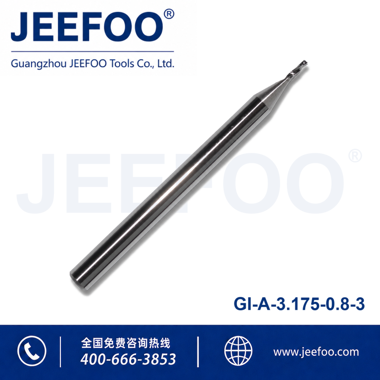 3.175x0.8x3 One Flute Cutting Tools, End Mill Bits Cutters, Single Flute Spiral Cutter for Aluminum product image