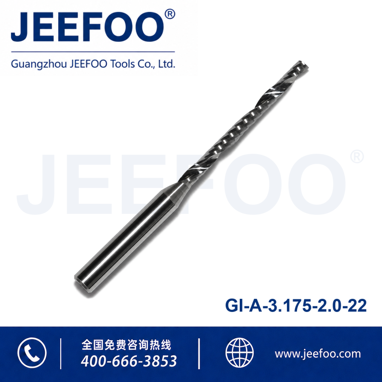 3.175x2.0x22 Carbide endmill one flute spiral CNC router bits/Flute Spiral Bit Milling Drill product image