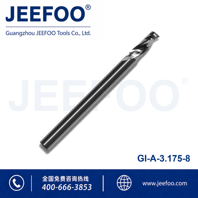 3.175x8 CNC Wood Router Bits O Flute Spiral End Mill Single Flute Milling Cutter product image