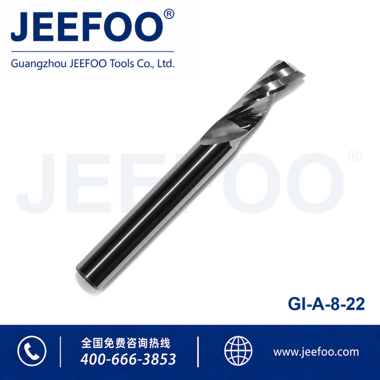 8x22 High Gloss Cutting Single Flute Tungsten Carbide End Mill, CNC Router Bit for Wood Board Acrylic Sheet product image