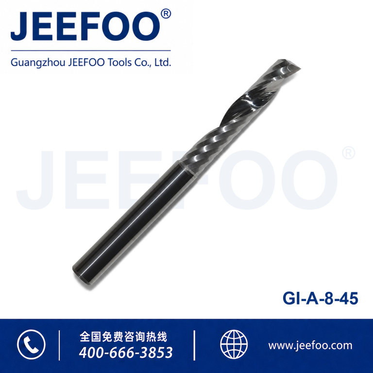 8x45 Single Flute Spiral Bit Carbide Material Precision Acrylic/PVC Milling CNC Tool product image