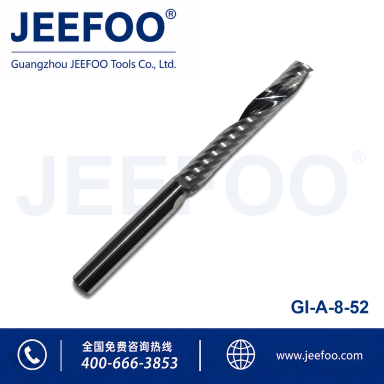 Low Burr Cutting Single Flute Solid Carbide Spiral Bits CNC Machine Tool for Acrylic Wood PVC product image