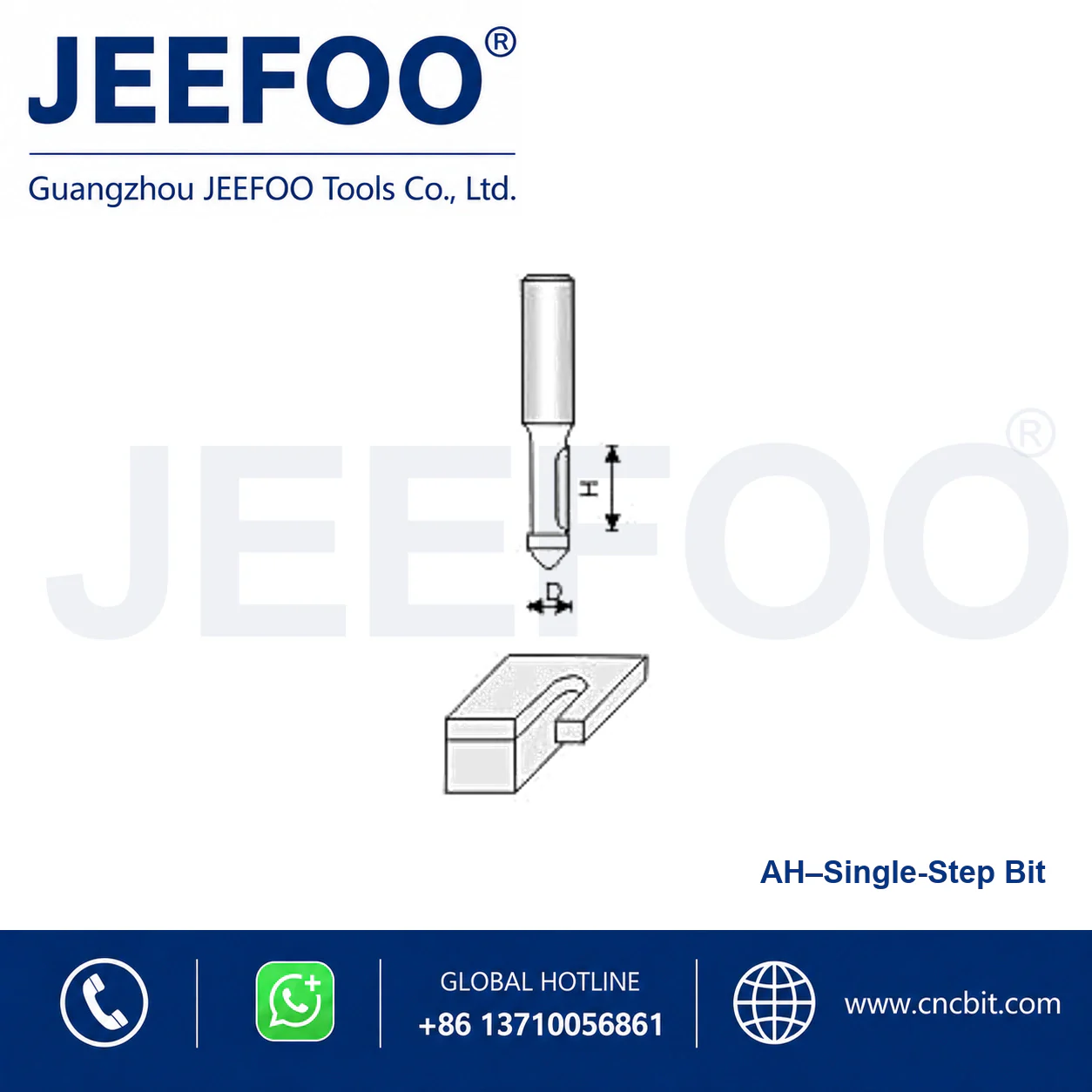 AH Straight Drill Cutting Tool schematic product image