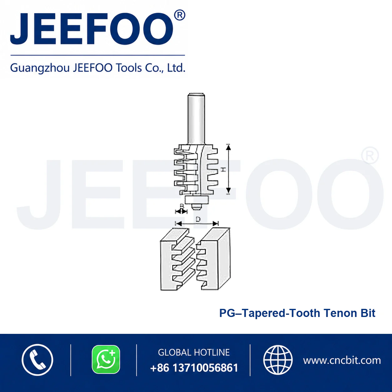 PG T-Type Tenon Cutter schematic product image