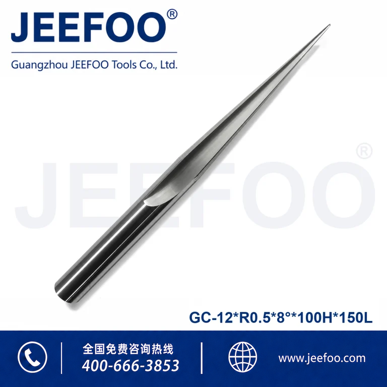 12x100HxR0.5x8x150L Solid Carbide Taper Ball End Mill CNC Milling Cutter product image