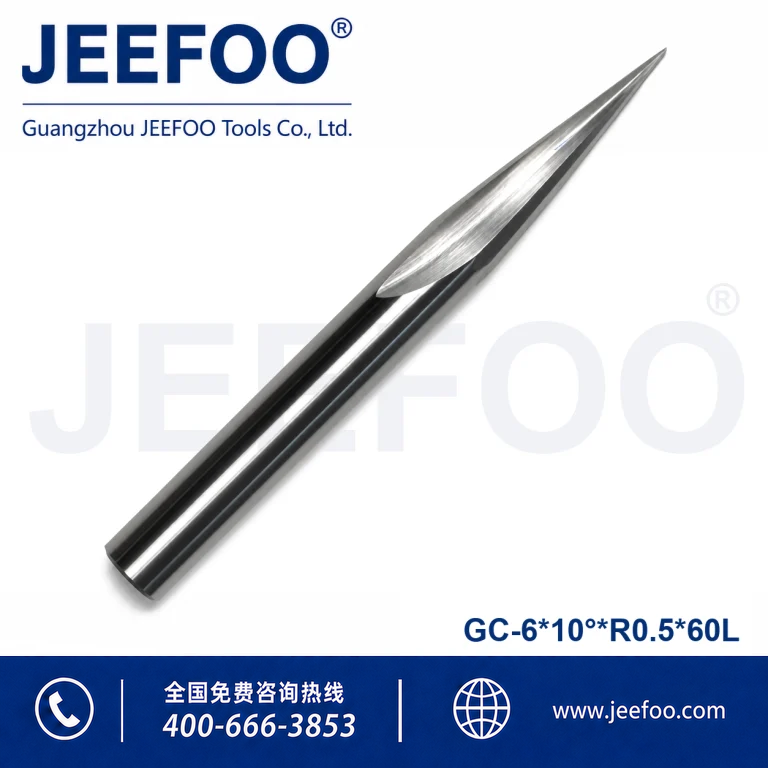 6x10xR0.5x60L Solid Carbide Taper Ball Nose Bit and CNC Cutter Taper Ball End Mill product image