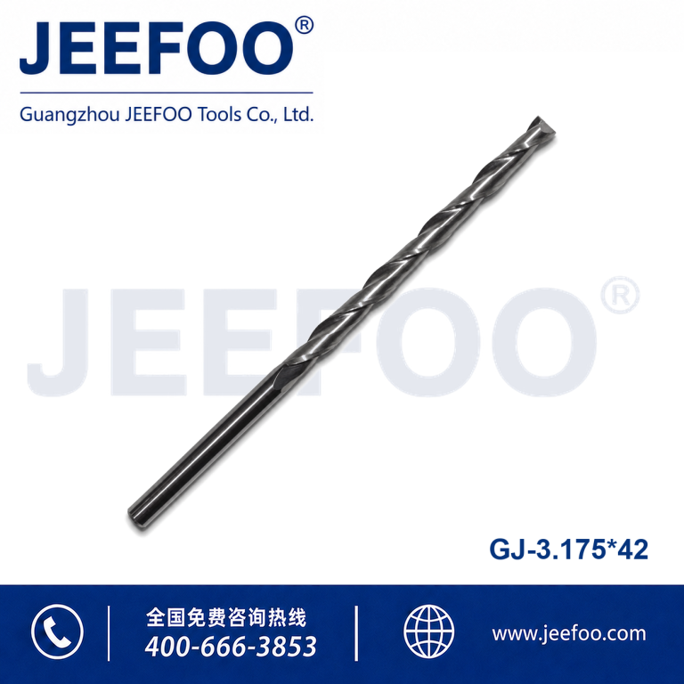 3.175x42 Two Spiral Flute Bits - Two flute spiral CNC router bits /CNC Carving Router End Mill product image