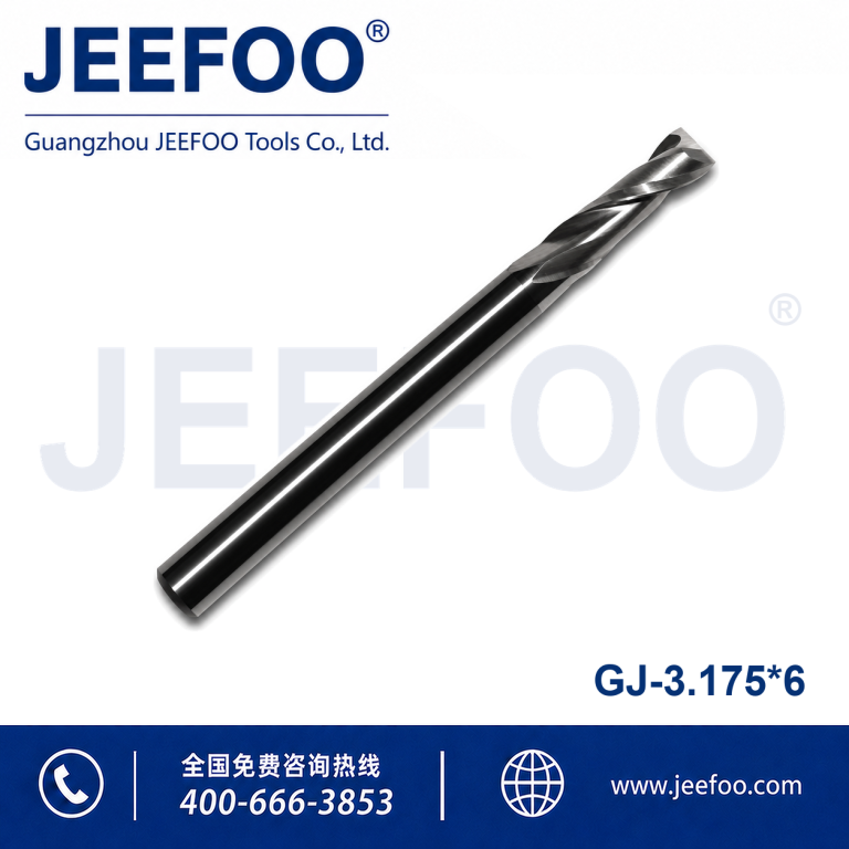 3.175x6 Two Spiral Flute Bits - Two Flutes End mill cutter , Two flute router bits ,CNC cutter for router machine product image