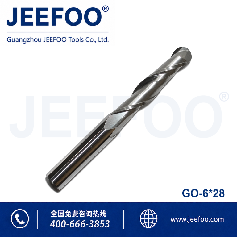 6x28 Two Flute Ball Nose End Mill for Smooth CNC Milling product image