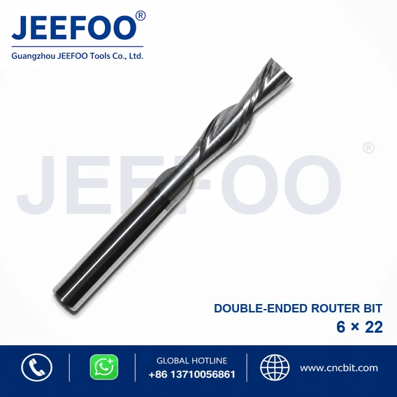 6x22 Down Cut Two Spiral Flute Bits detail A