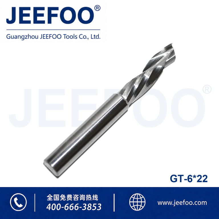 6x22 GT Single Flute Up Down Cut Spiral Bit – No-Chip Plastic Cutting product image