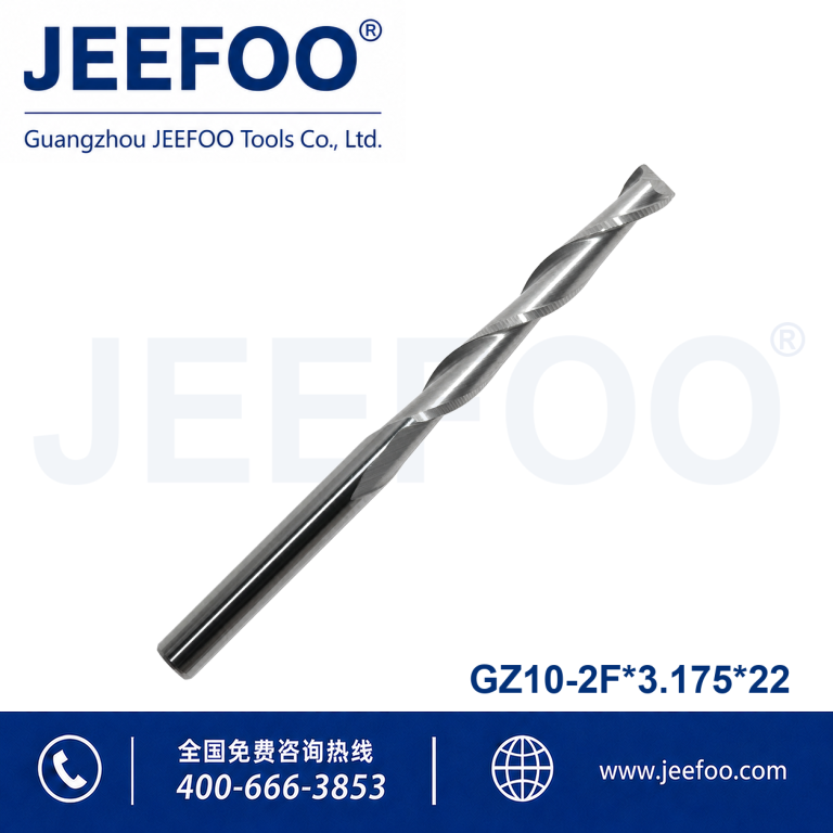 3.175x22 Two Flute Single Passage Spiral Router Bit product image