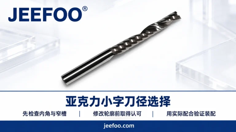 亚克力小字雕刻刀径怎么选：内角、笔画与装配间隙一起看