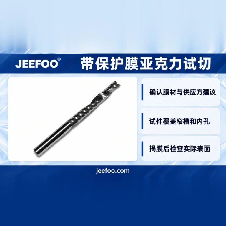 带保护膜亚克力怎么铣：单刃刀具量产前的验证步骤